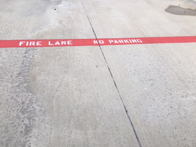No Parking Fire Lane Striping In Parking Area Longview